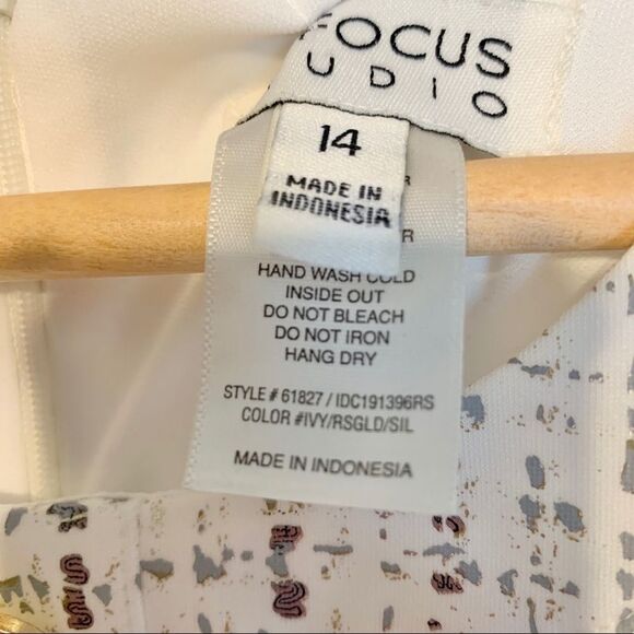 Enfocus Studio Sleeveless Metallic Classic Fit and Flare A-Line Dress Size 14 - Picture 12 of 12